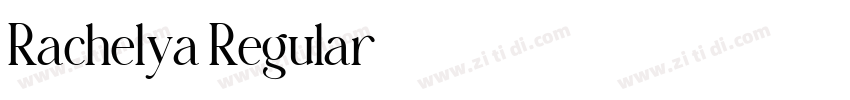 Rachelya Regular字体转换